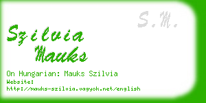 szilvia mauks business card